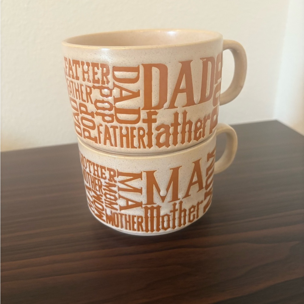 VTG Mom and Dad Coffee Mugs